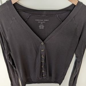 American Eagle Soft & Sexy Ribbed Long Sleeve